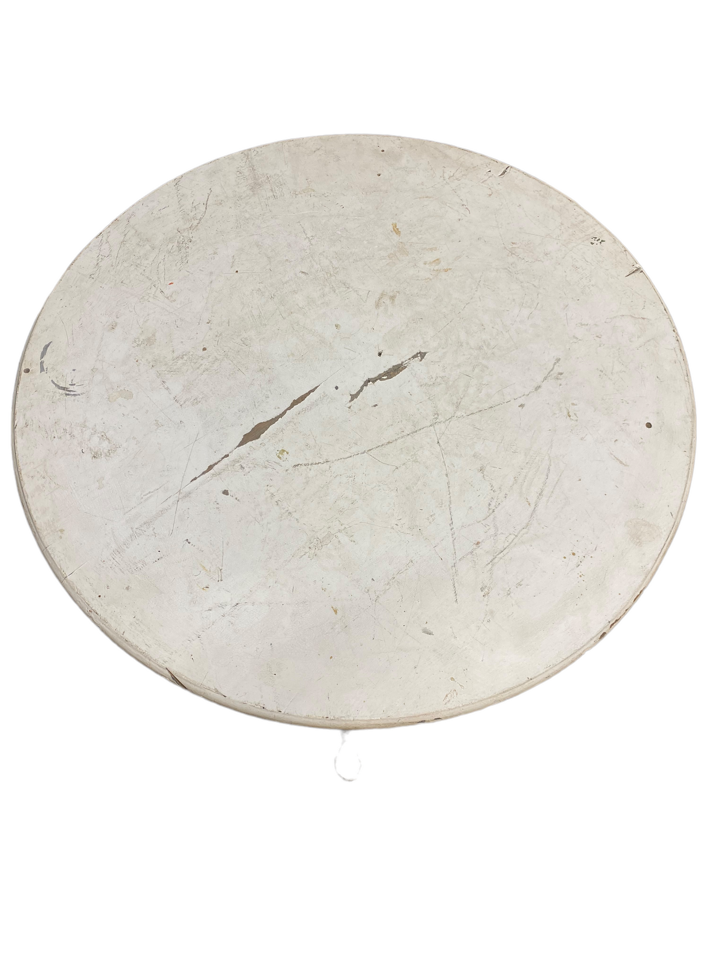 30” Round Vintage Table With Rod-iron Legs.
