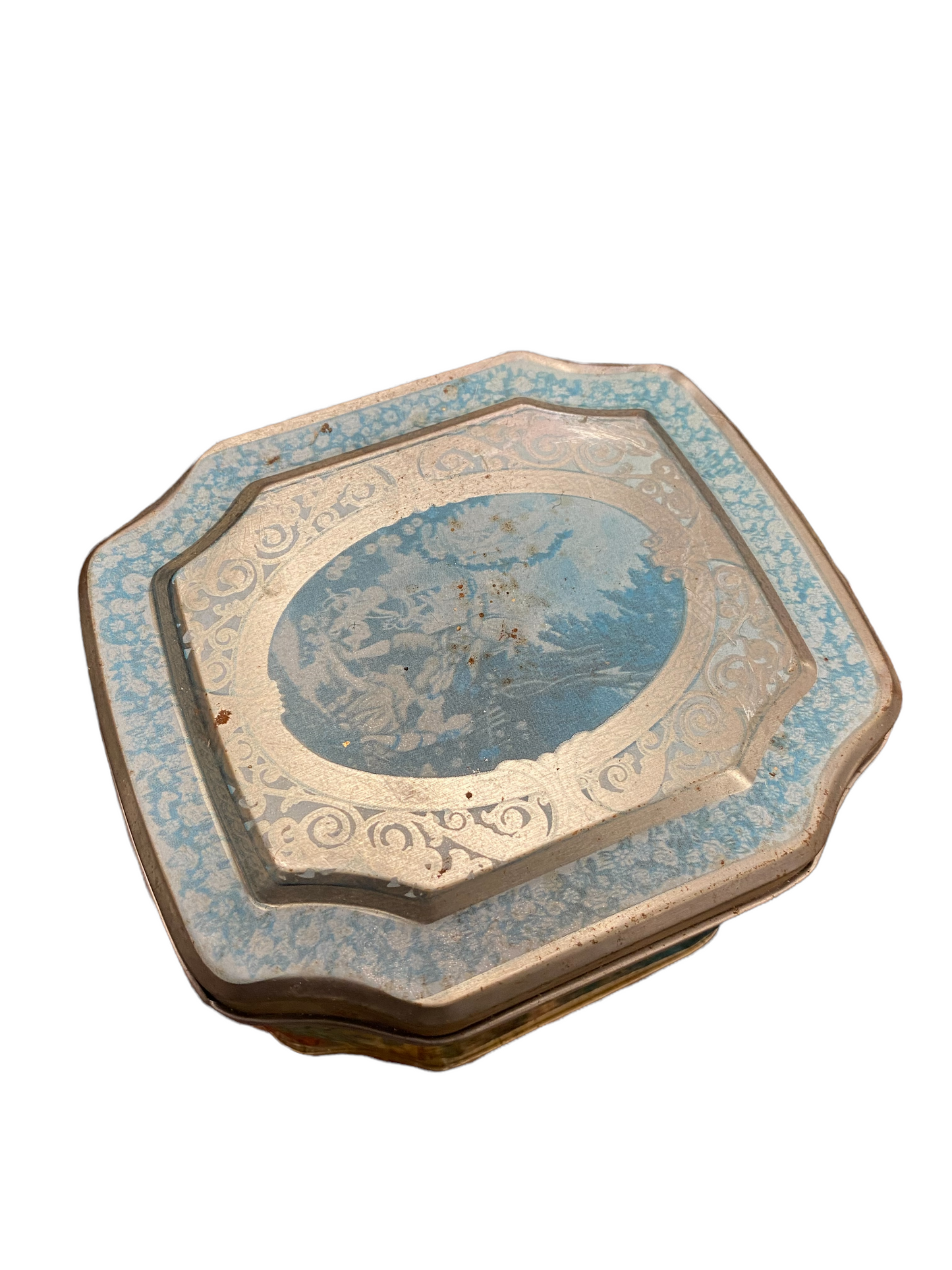 Vintage Meister Scalloped Tea Tin