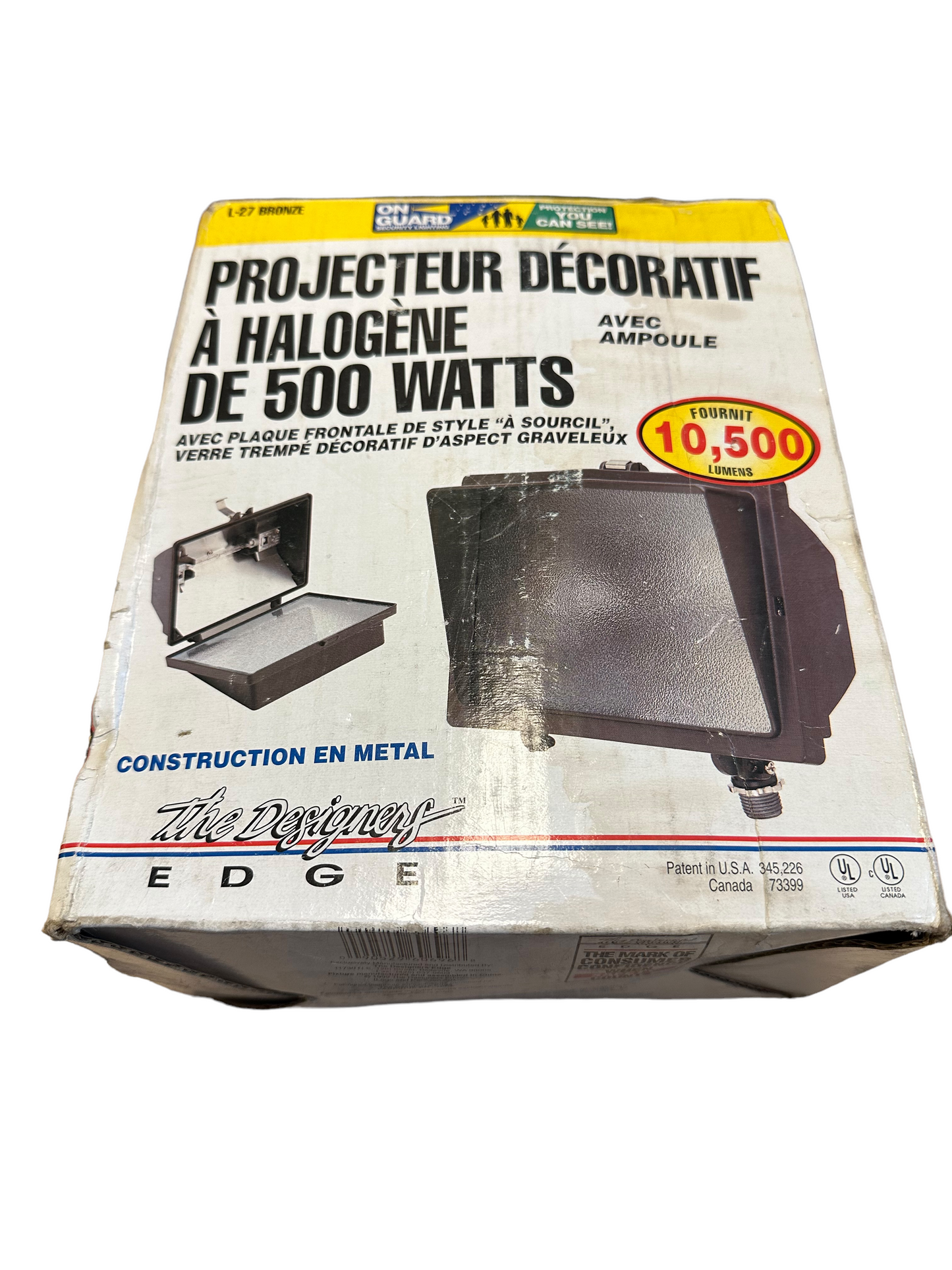Designer's Edge 500-Watt Halogen Floodlight, Bronze