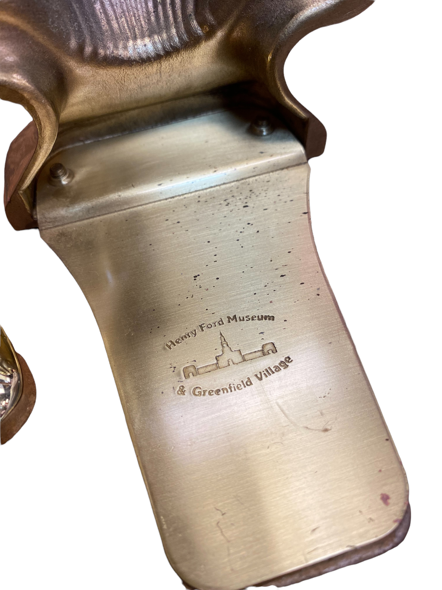 Baldwin Brass Shell Bookends w/ Henry Ford Museum & Greenfield Village Engraving
