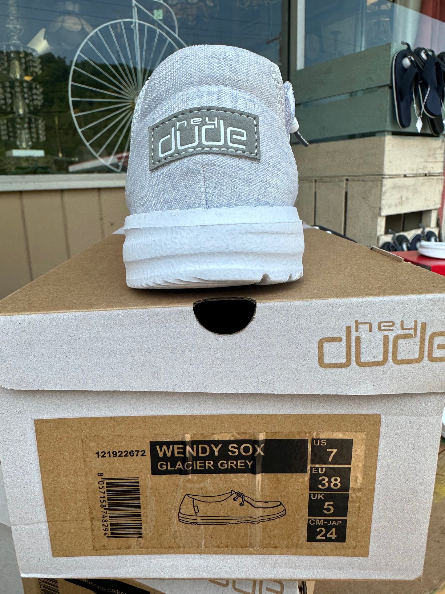 **BRAND NEW** HEYDUDE Wendy Sox Glacier Grey Women's Size 7