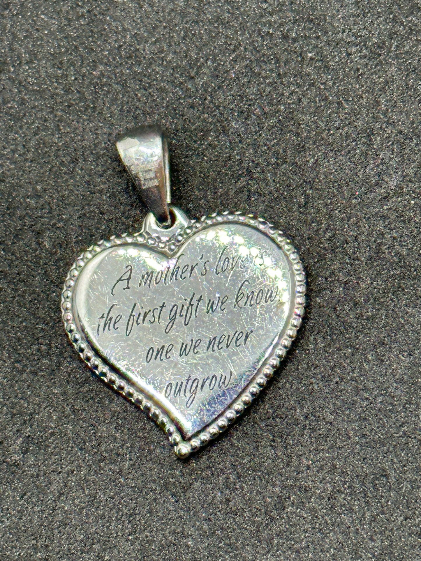 Vintage Connections from Hallmark Stainless Mom Necklace Charm