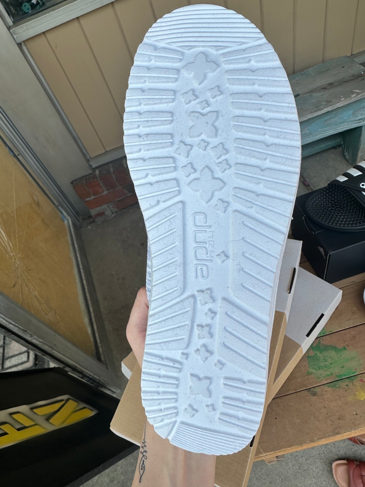 **BRAND NEW** HEYDUDE Wendy Sox Glacier Grey Women's Size 7