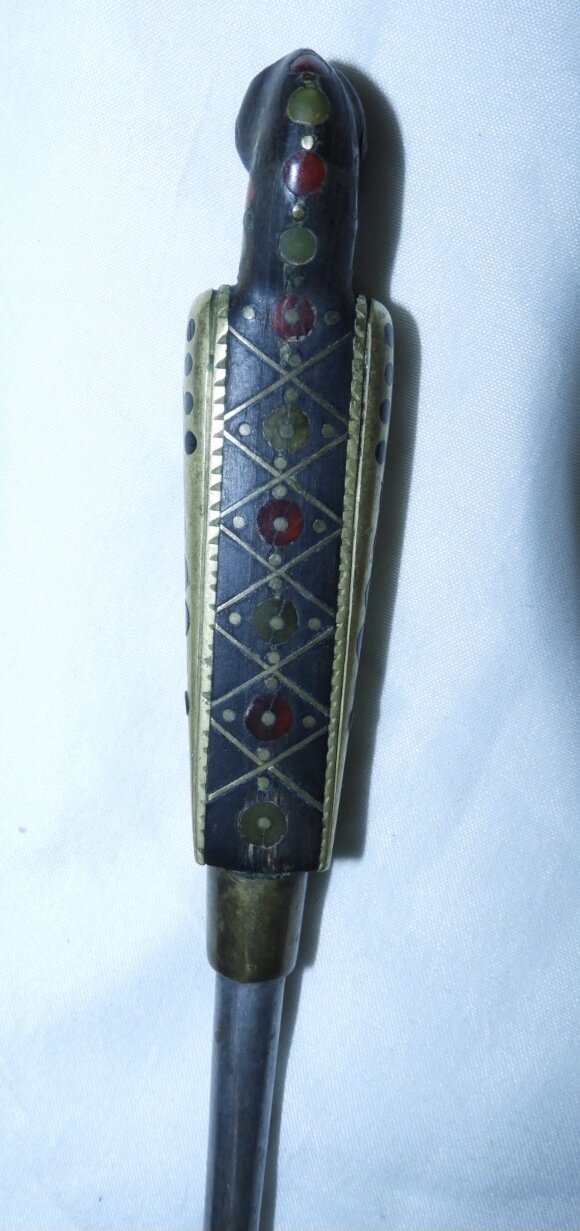 Vintage 1950's Alfred Haddad Jezzine Knife & Roasting Fork Set w/ Phoenix Motifs