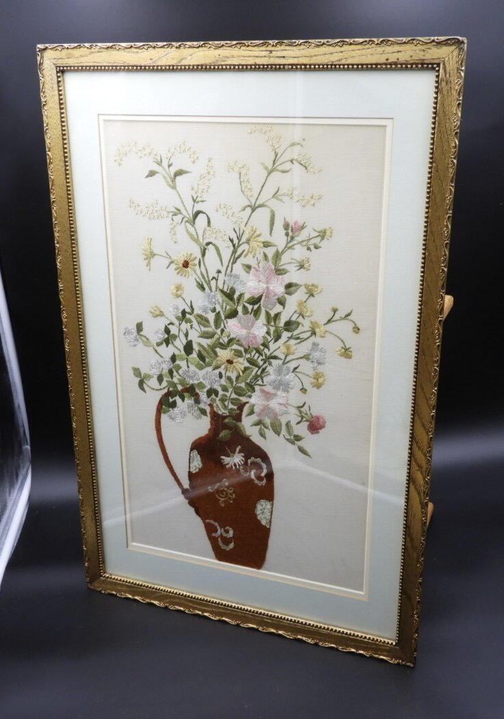 Vintage Embroidered Floral Piece