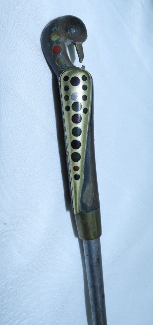 Vintage 1950's Alfred Haddad Jezzine Knife & Roasting Fork Set w/ Phoenix Motifs