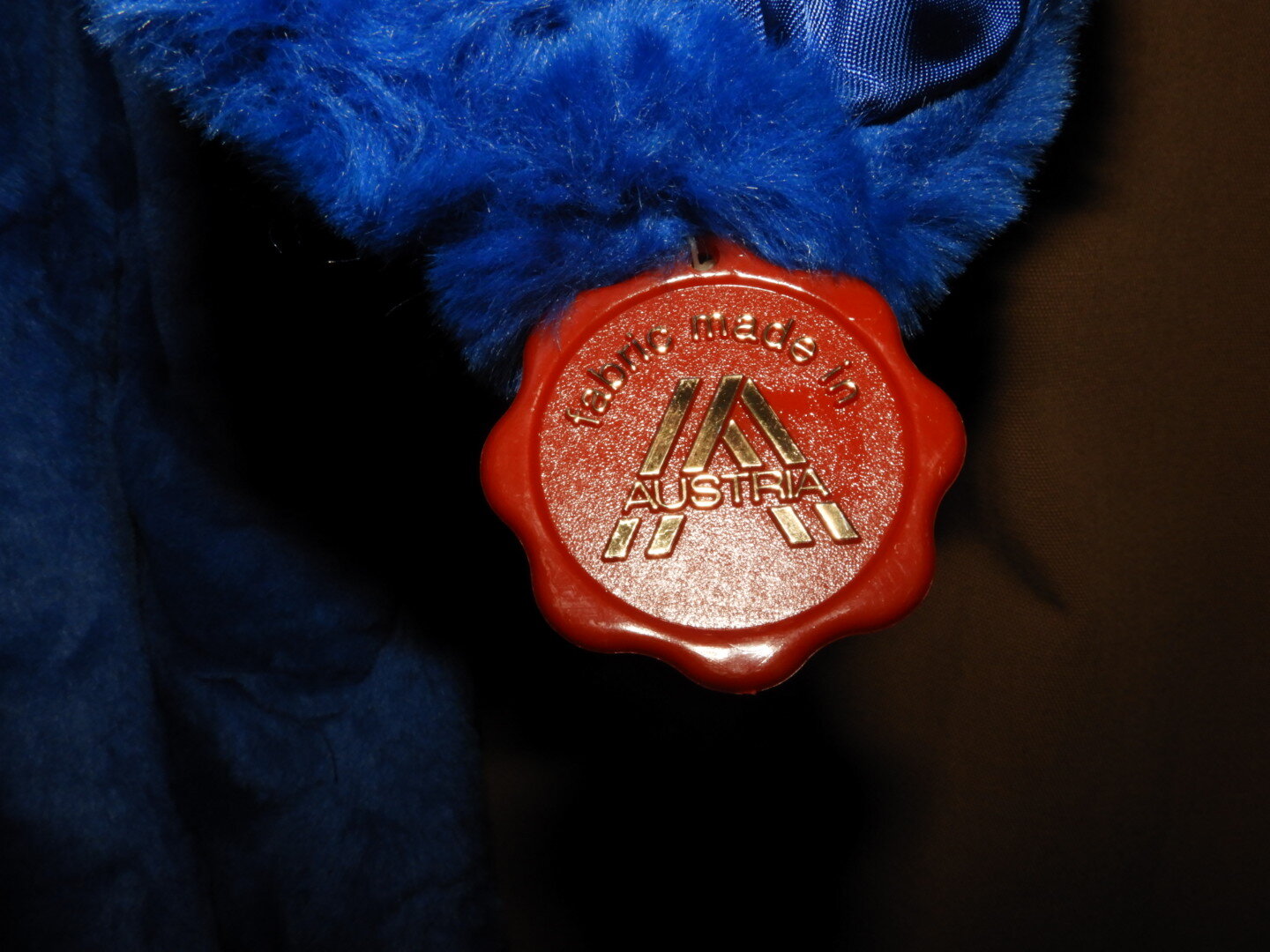 Vintage 80's Electric Blue Peabody House Faux Fur Coat