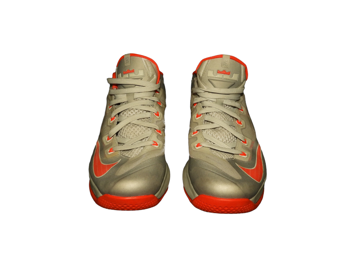 Nike LeBron 11 Low Laser Crimson 642849 001 Gray-Red Size-10.5