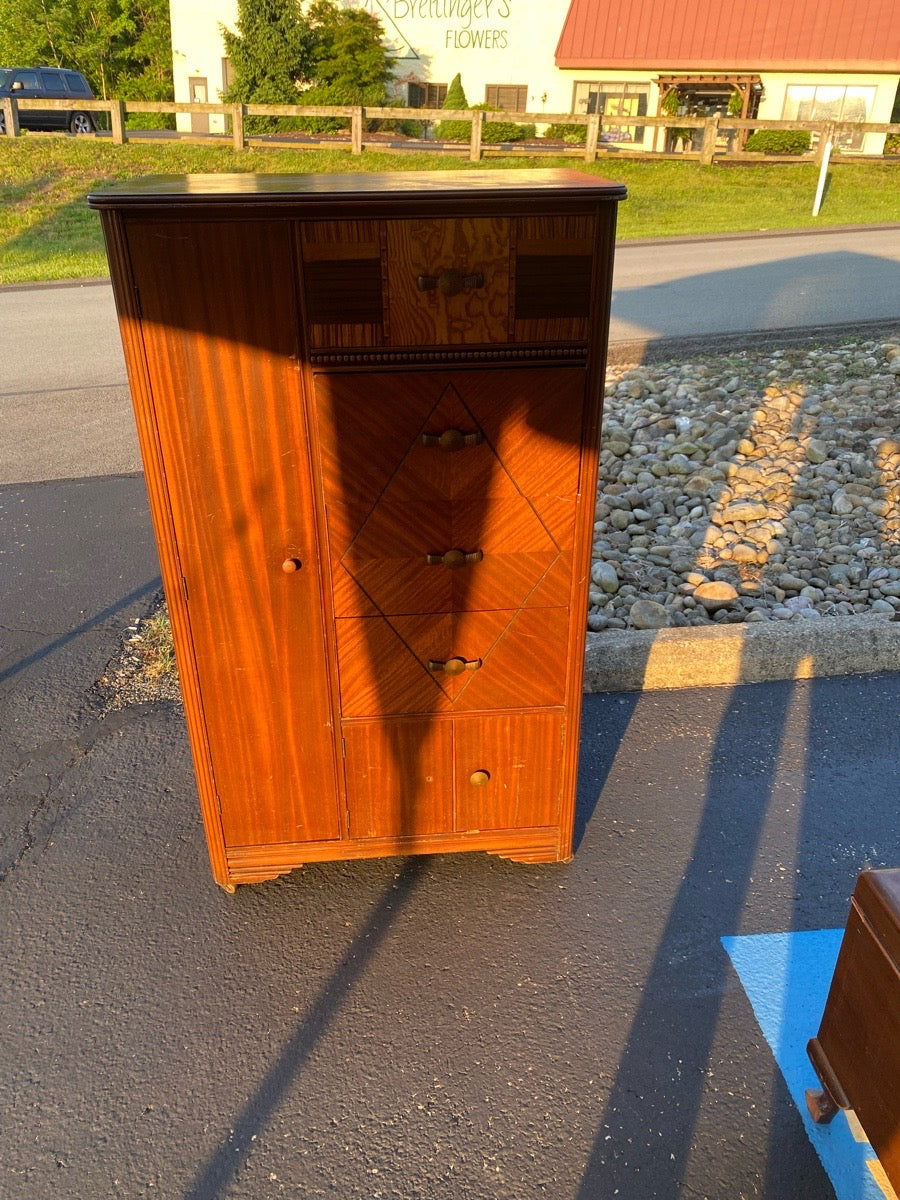 Vintage Art Deco Tall Chest/Wardrobe