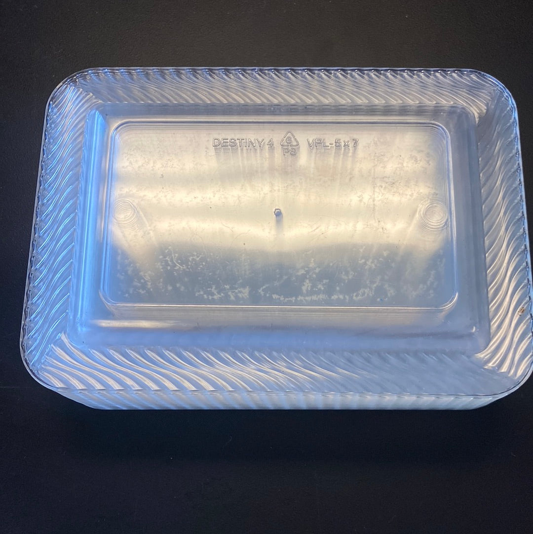 Party Essentials Deluxe Quality Hard Plastic 5 x 7-Inch Rectangular Appetizer Plates, Clear, 24 Count