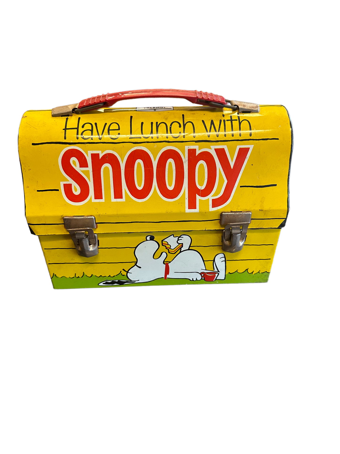 Vintage 1968 Have Lunch with Snoopy Lunch Box Tin Metal Collectible
