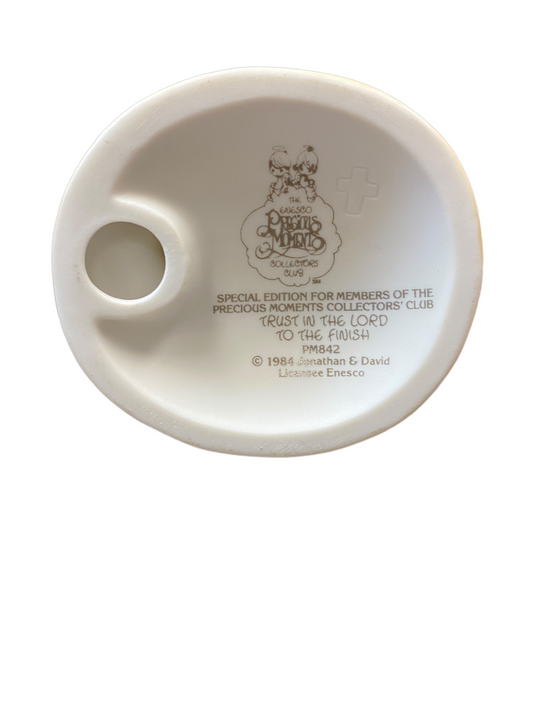 PRECIOUS MOMENTS RETIRED COLLECTIBLE - Trust In The Lord To The Finish - 1984