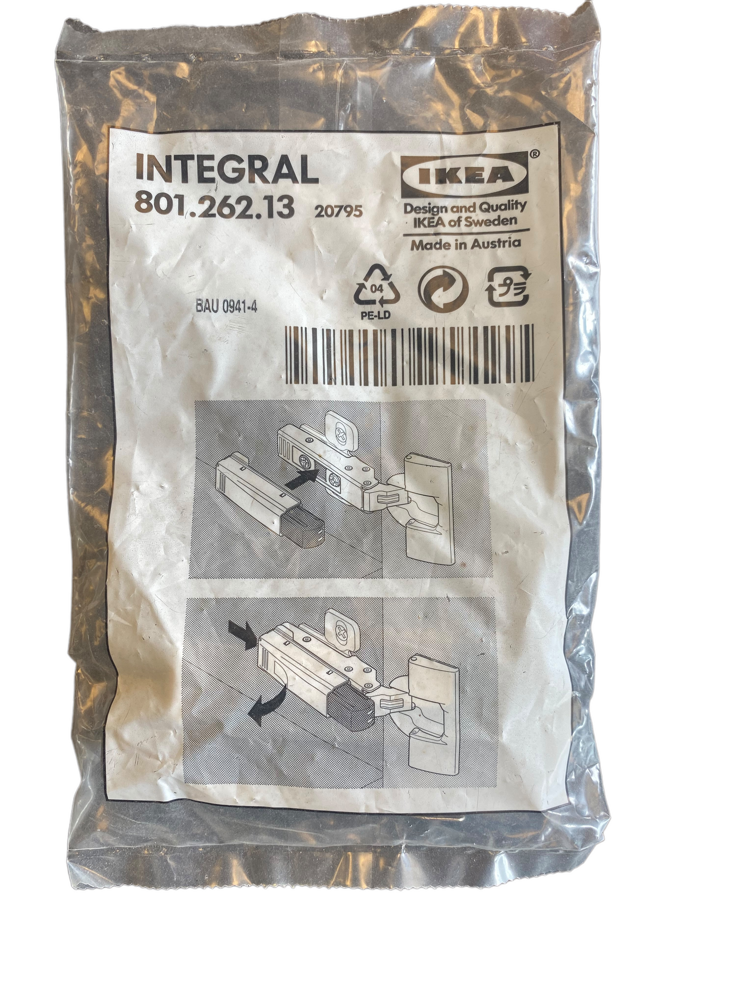 8 IKEA Integral 801.262.13 Cabinet Door Dampers Soft Close 20795 2 x 2-Packs