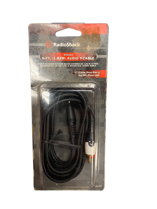 radioshack 6ft 1/8 (3.5mm) stereo plug to dual rca plug cable