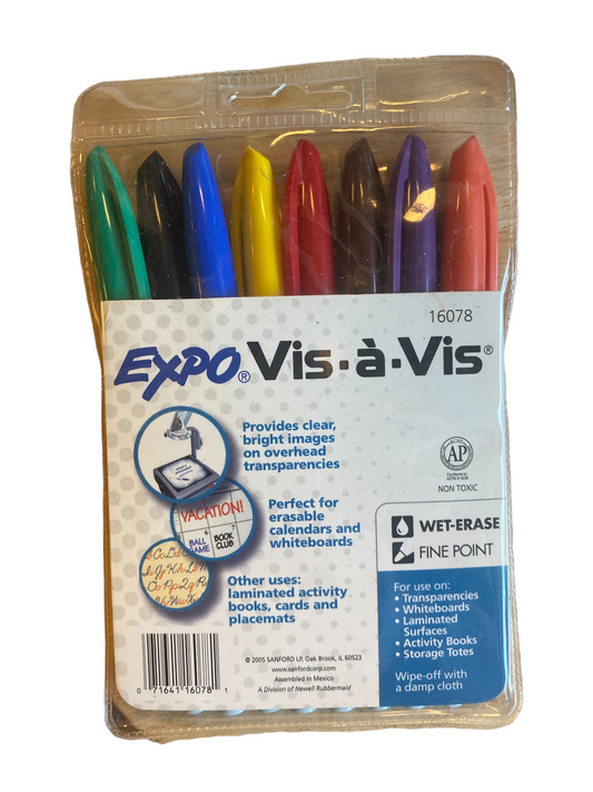Expo Vis•a•Vis Wet-Erase Fine Point Markers