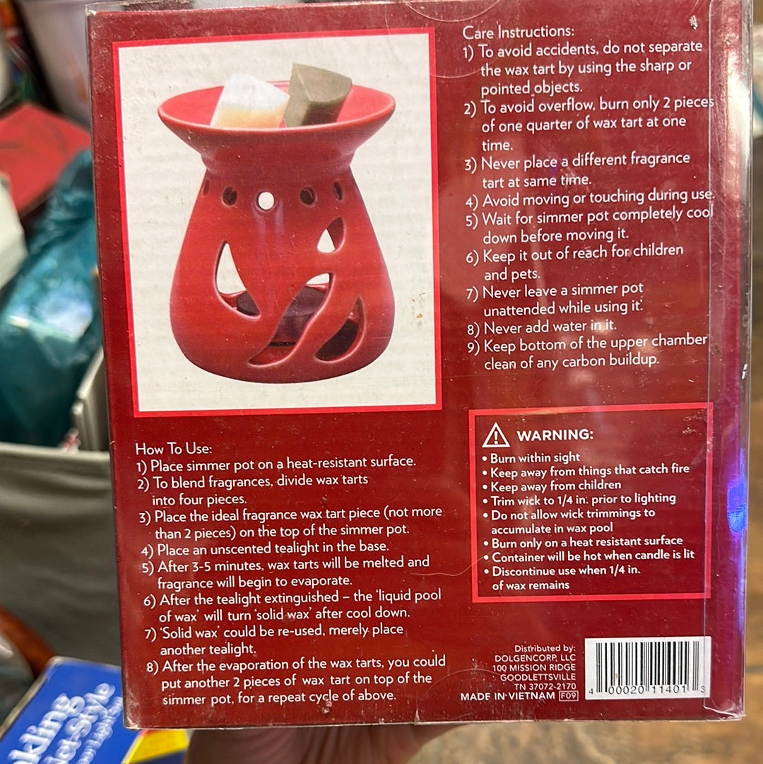 Holiday Style Oil Burner Set - Bayberry, Cinnamon, and Sugar Cookies
