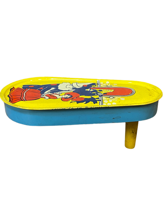 Vintage Noise Maker w/ Jester & Girl, Bright Colors -It Works