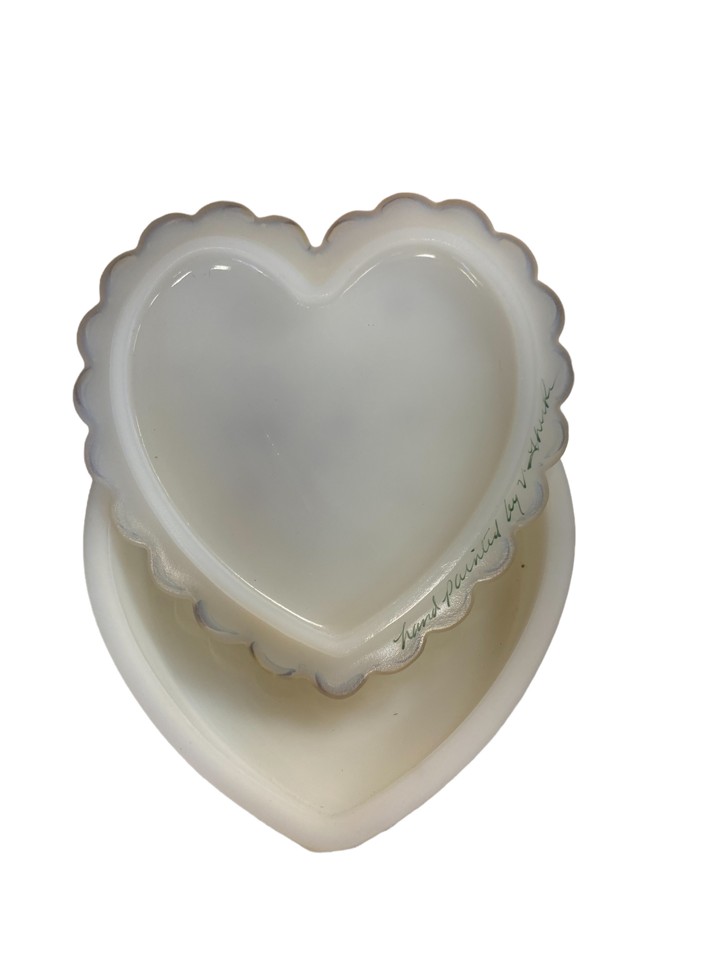Fenton Heart Shaped Trinket Box