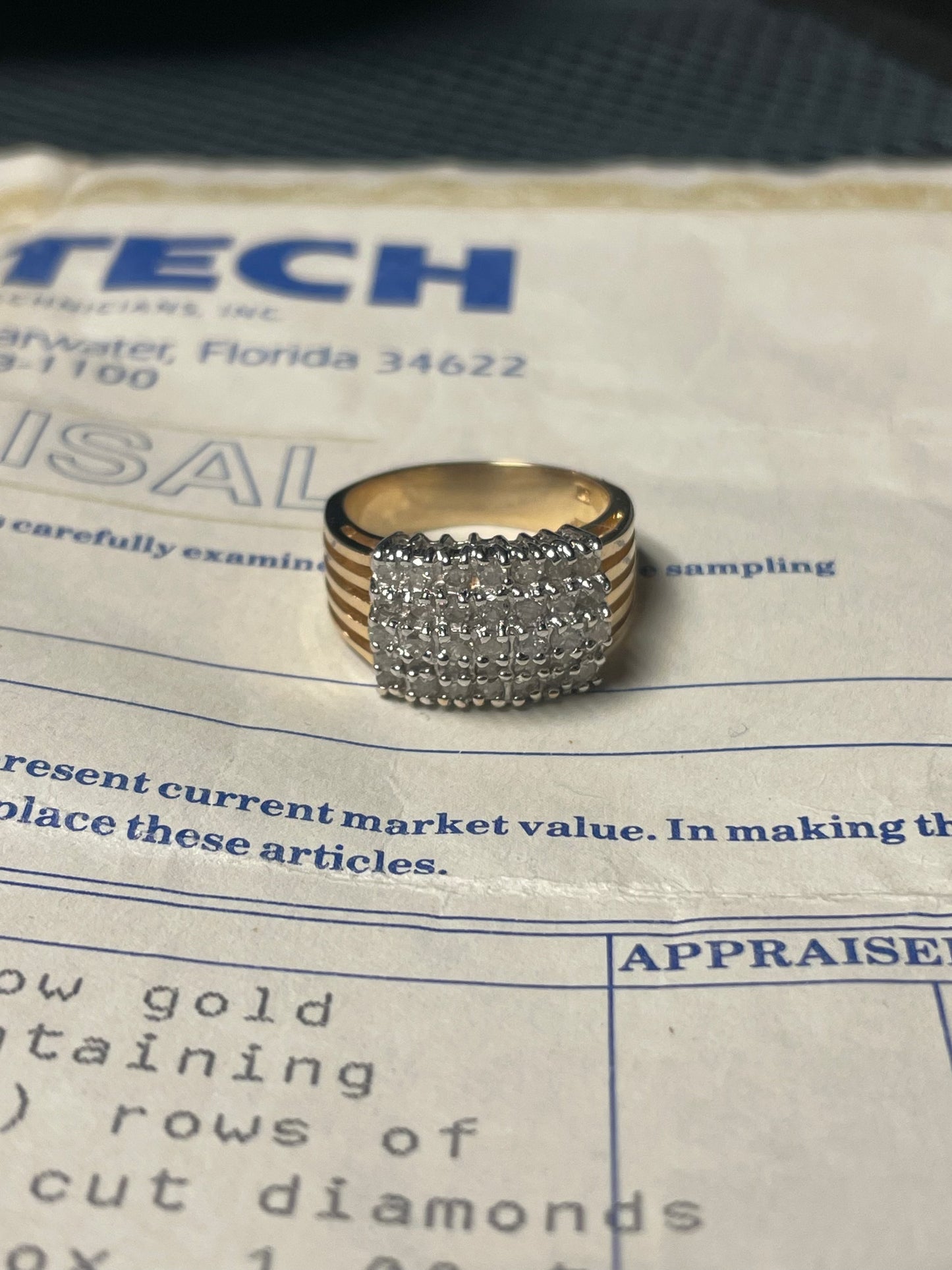 Vintage 14kt Yellow Gold Diamond Ring Size 6.5