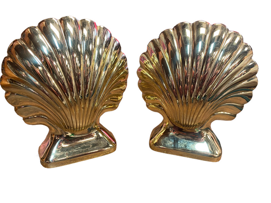 Baldwin Brass Shell Bookends w/ Henry Ford Museum & Greenfield Village Engraving