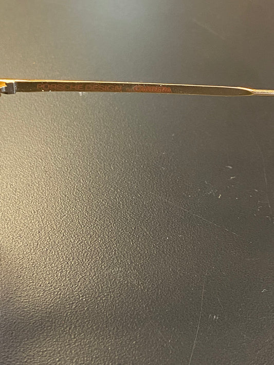 NWT Porsche Design 66 P8478 W Blue Gold Sunglasses