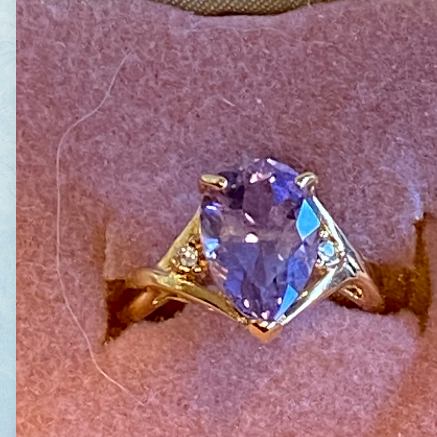 Amethyst /Diamond Ring Vintage!