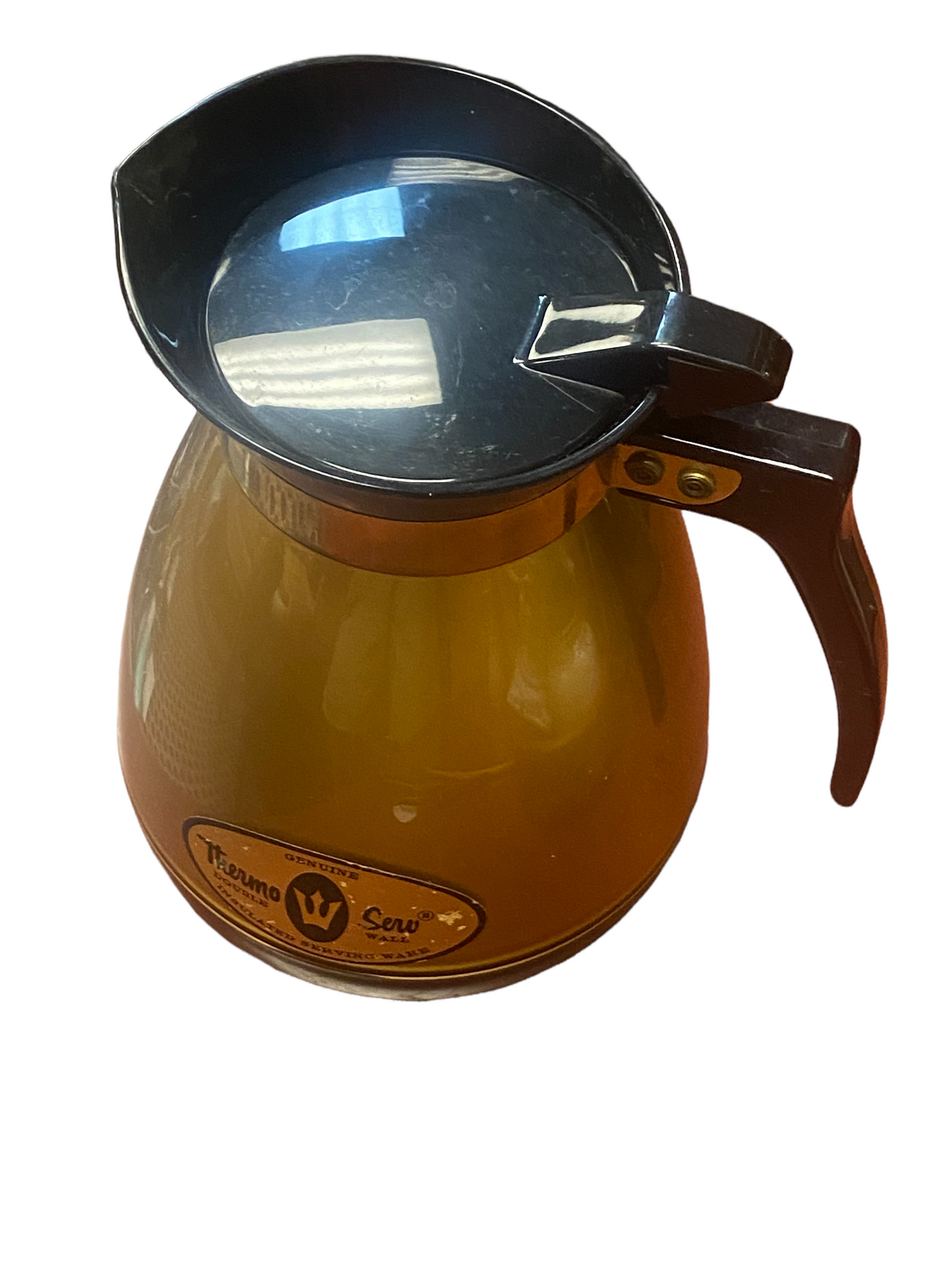 Vintage West Bend Thermo Serv Insulated Carafe 6 Cup Server Hot or Cold Gold USA
