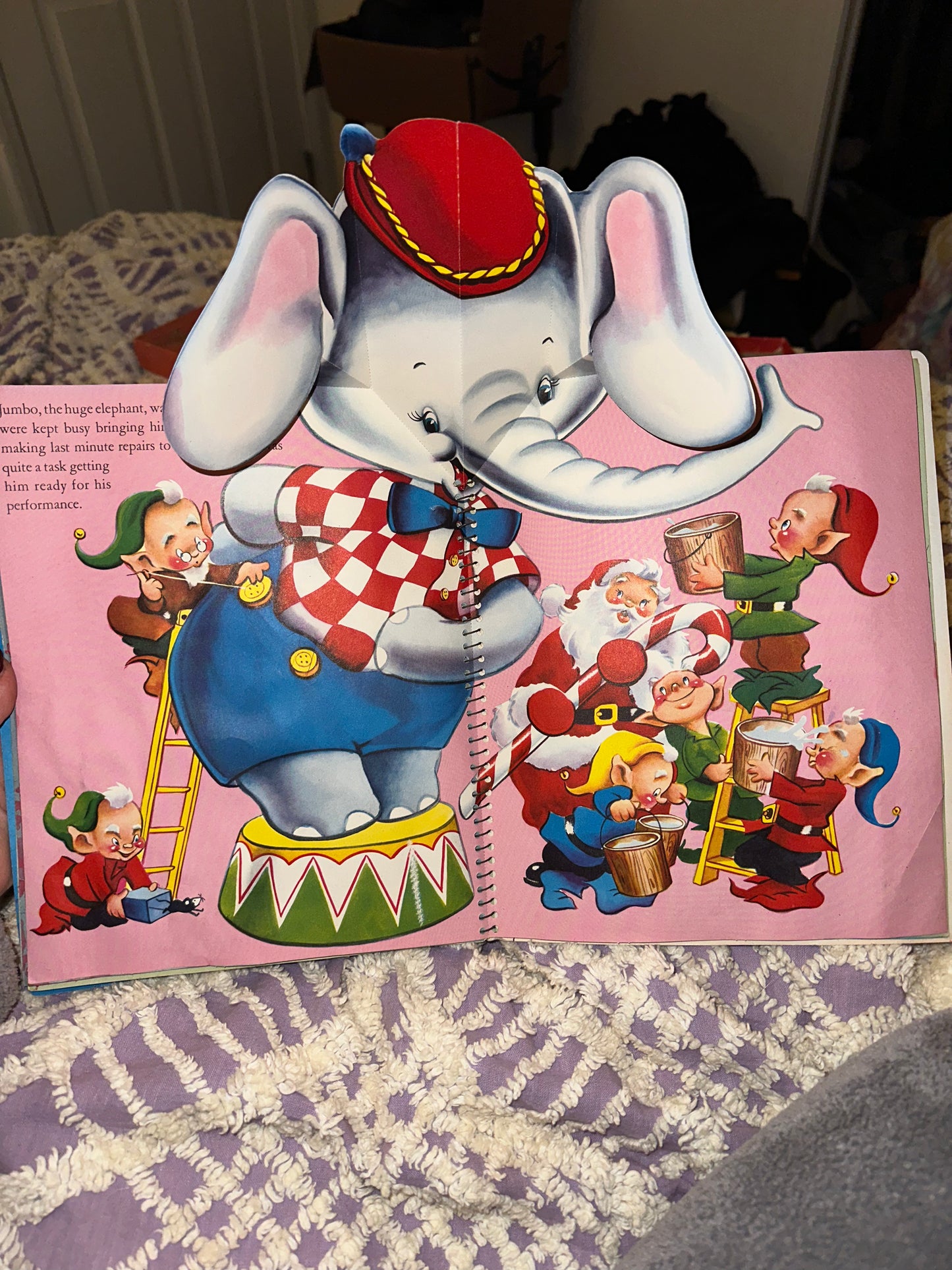 Vintage 1955 Santa’s Merry Carnival by Dorothy N. King Paperback Pop-Up Book w/ Original Box