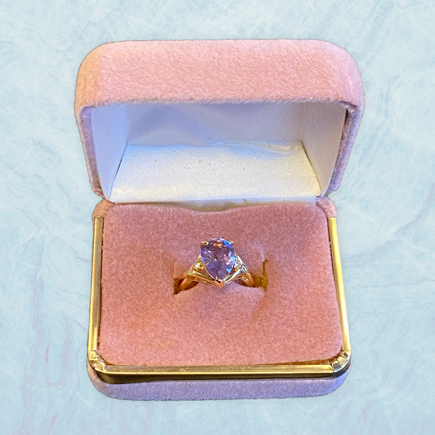 Amethyst /Diamond Ring Vintage!