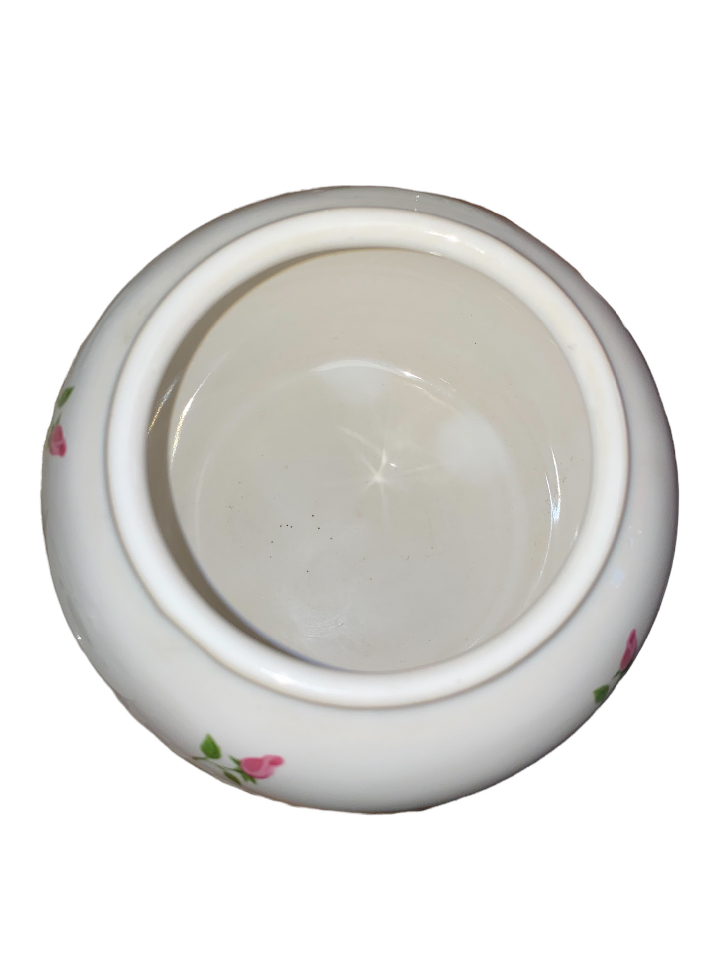 Vintage Teleflora Ceramic Rose Potpourri Pot Trinket Dish