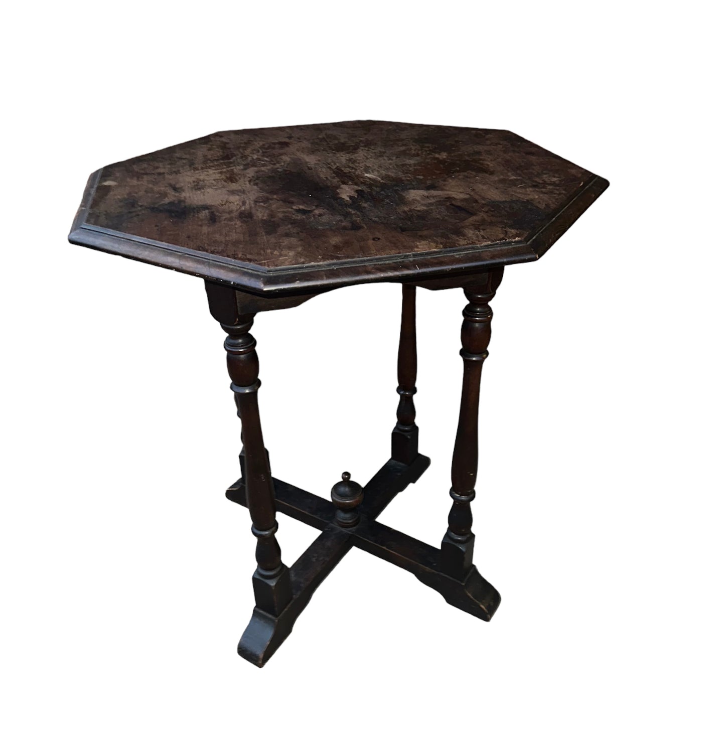 Vintage Mahogany Octagon Shaped Bar Table