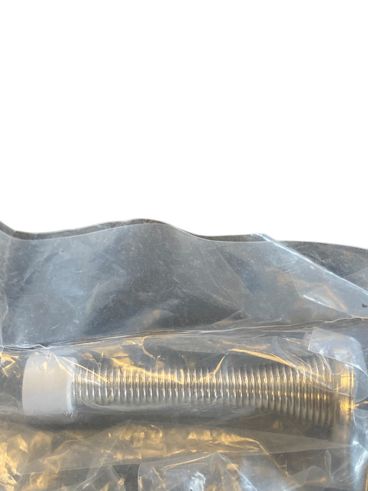 3 1/3" Flexible Spring Door Stopper with White Rubber Tips