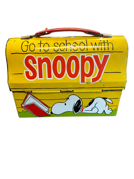 Vintage 1968 Have Lunch with Snoopy Lunch Box Tin Metal Collectible