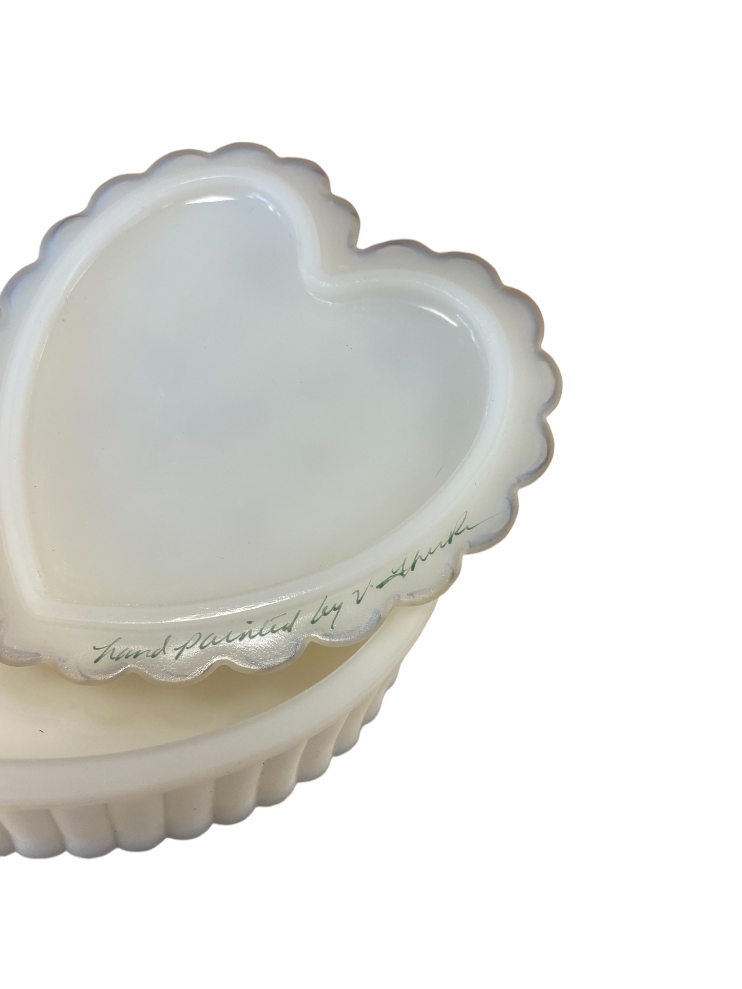 Fenton Heart Shaped Trinket Box