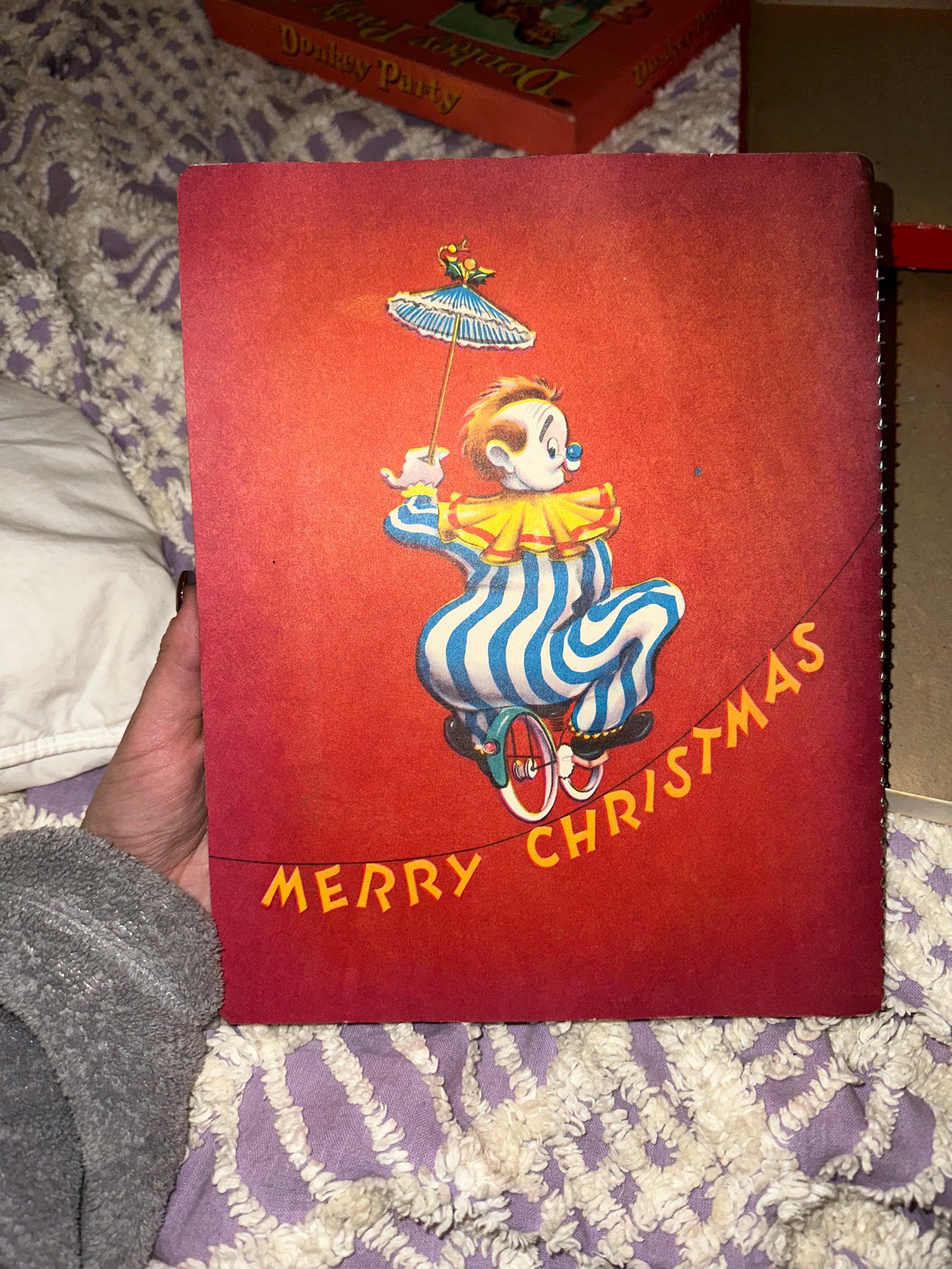 Vintage 1955 Santa’s Merry Carnival by Dorothy N. King Paperback Pop-Up Book w/ Original Box