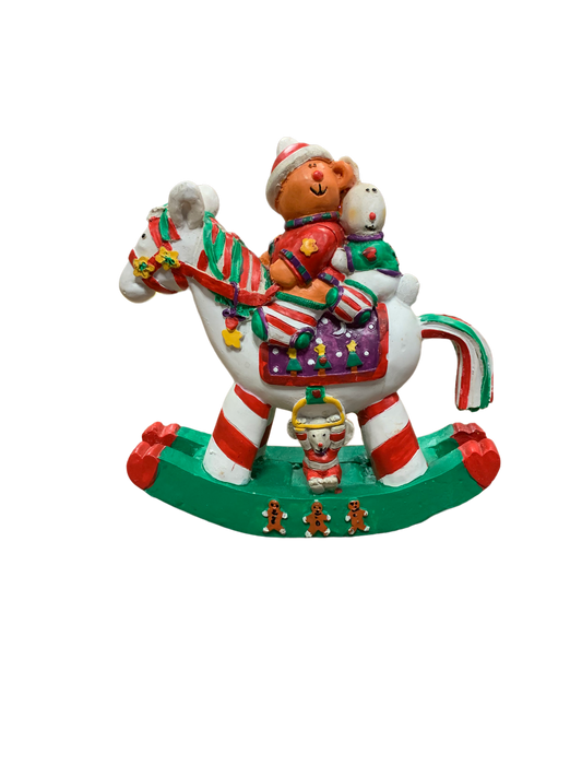 Vintage Christmas Rocking Horse Decor