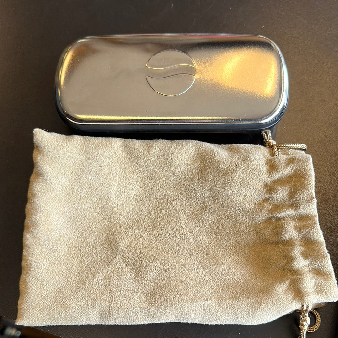 Vintage Pepsi-Cola 1990's Cola Blue Polarized Sunglasses w/ Original Metal Hard Case & Bag