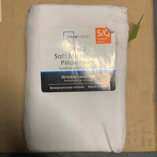 Mainstays - Set of 2 - Soft Microfiber Pillowcases - Standard/Queen
